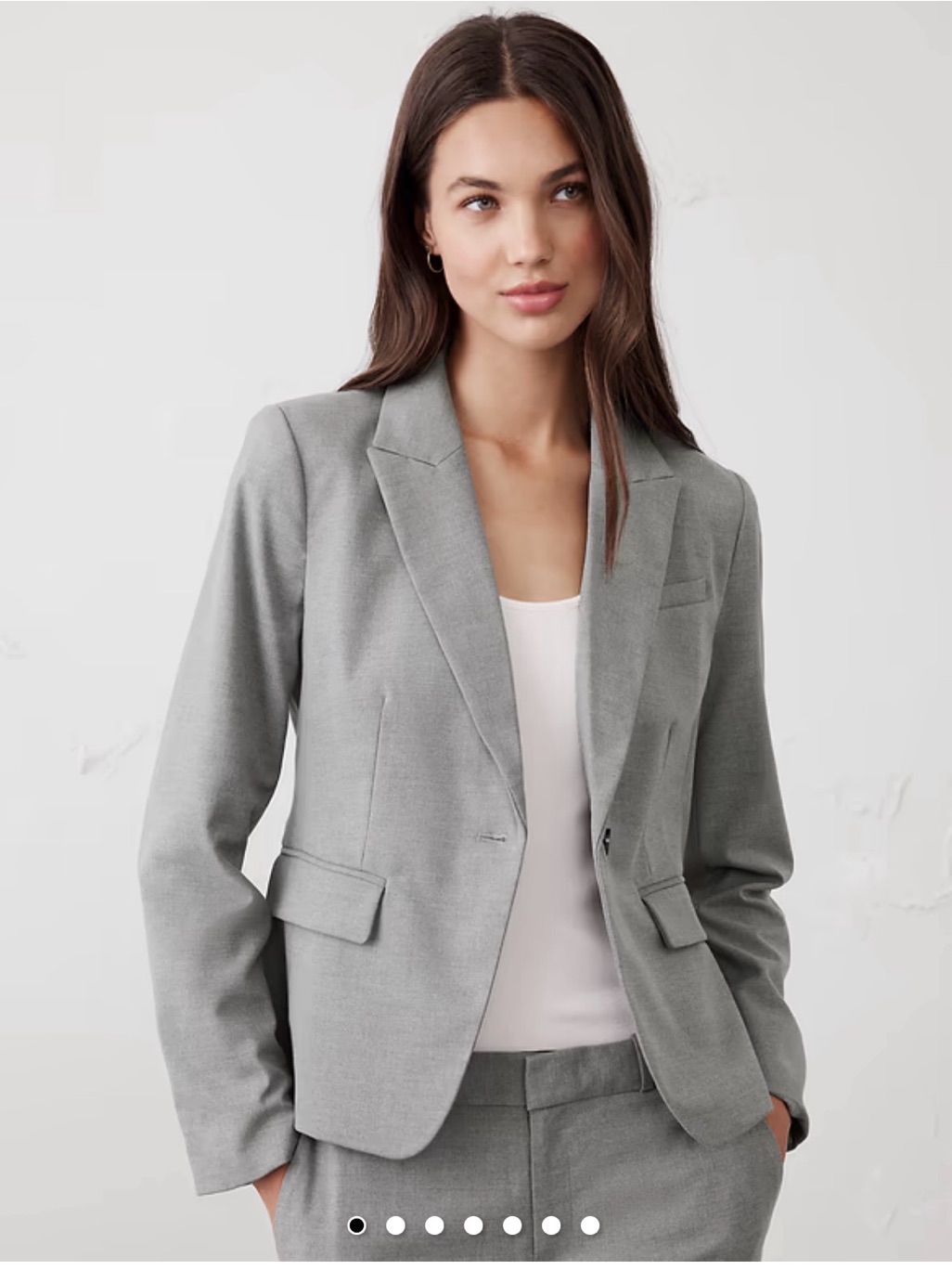 Banana Republic Gray Women’s Tailored Blazer Jacket & Matching Pants: Full Suit